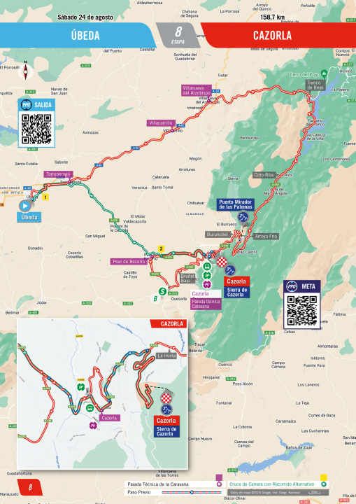 La 8e étape sur la carte