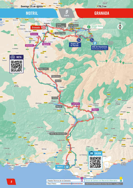 La 9e étape sur la carte