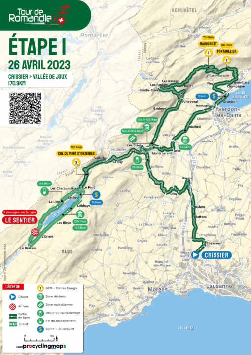 The route of the 1st stage