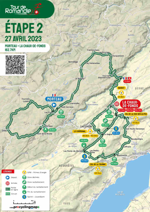 Der Streckenverlauf der 2. Etappe