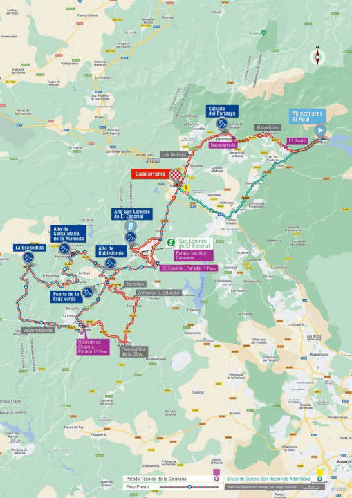 La 20e étape de la Vuelta 2023 sur la carte