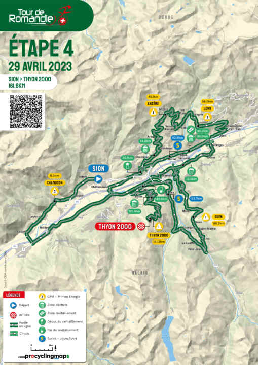 Der Streckenverlauf der 4. Etappe