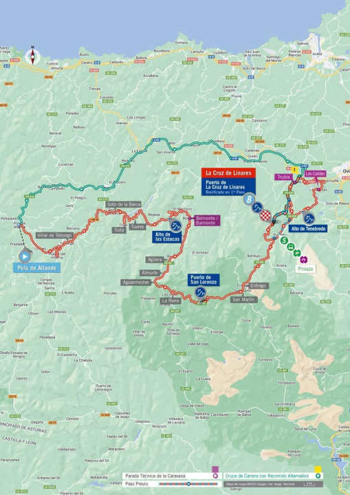 La carte de la 18e étape