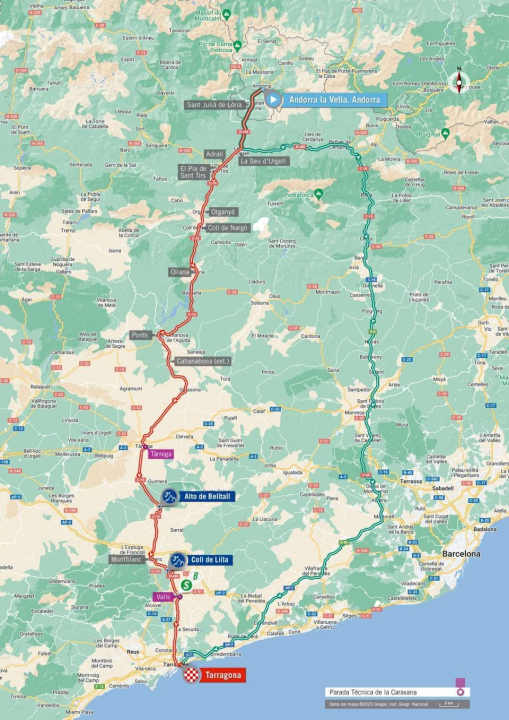 La vue cartographique de la 4e étape