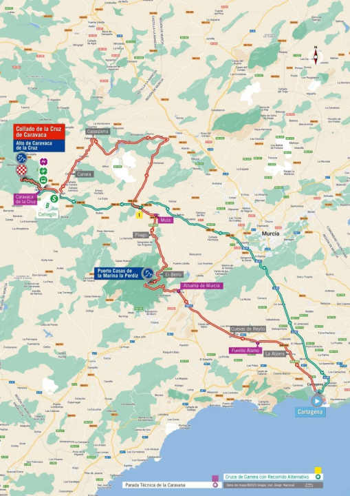 La vue cartographique de la 9e étape