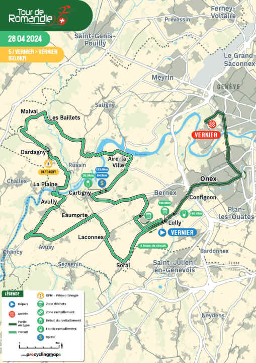 La 5e étape sur la carte