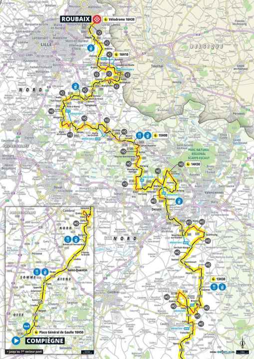 Le parcours de la course des hommes