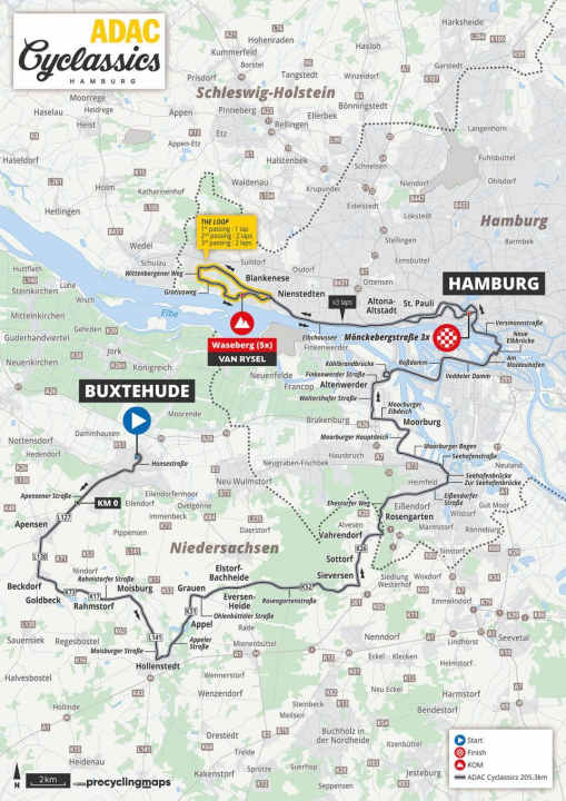 Le parcours des Cyclassics 2026