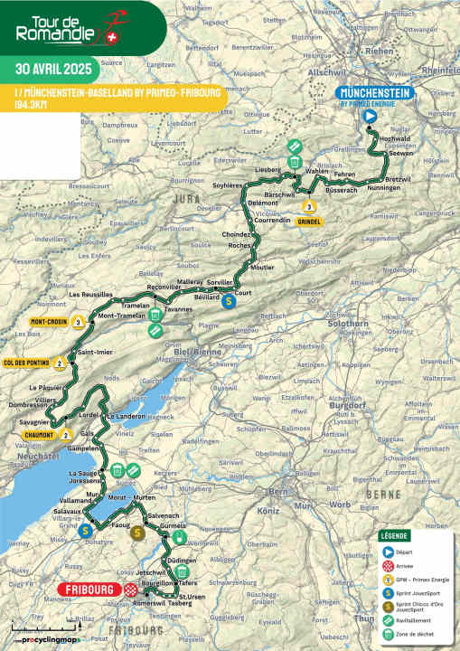 La 1ère étape sur la carte