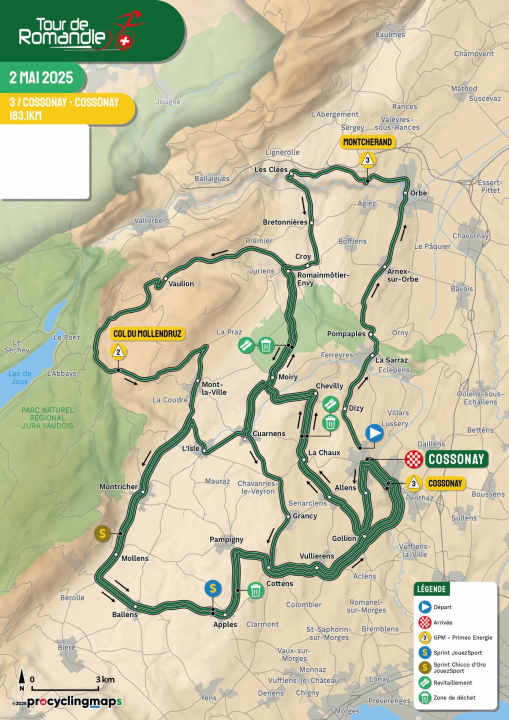 La 3e étape sur la carte