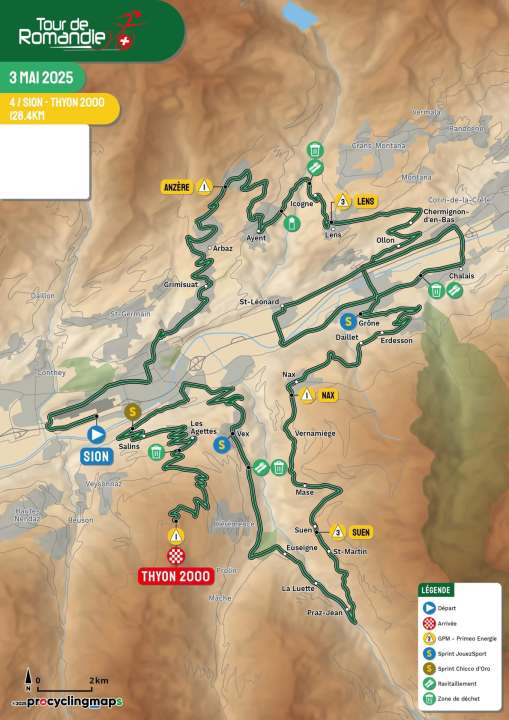 La 4e étape sur la carte