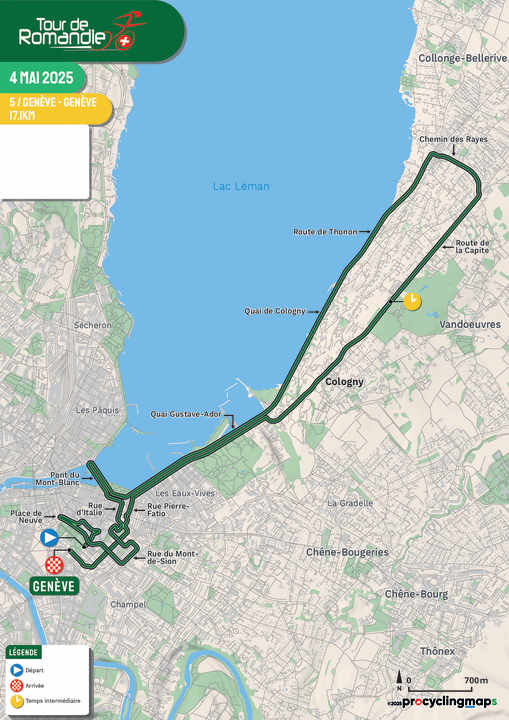 La 5e étape sur la carte