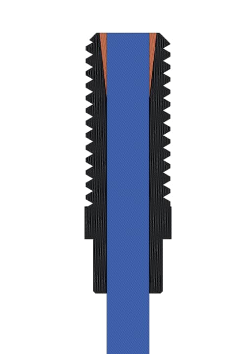 Untrennbar: Das Prinzip des Aluminium-Endstücks bei Cadex und Co im Querschnitt