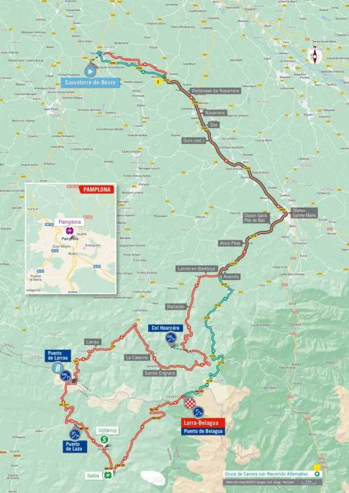 La carte de la 14e étape
