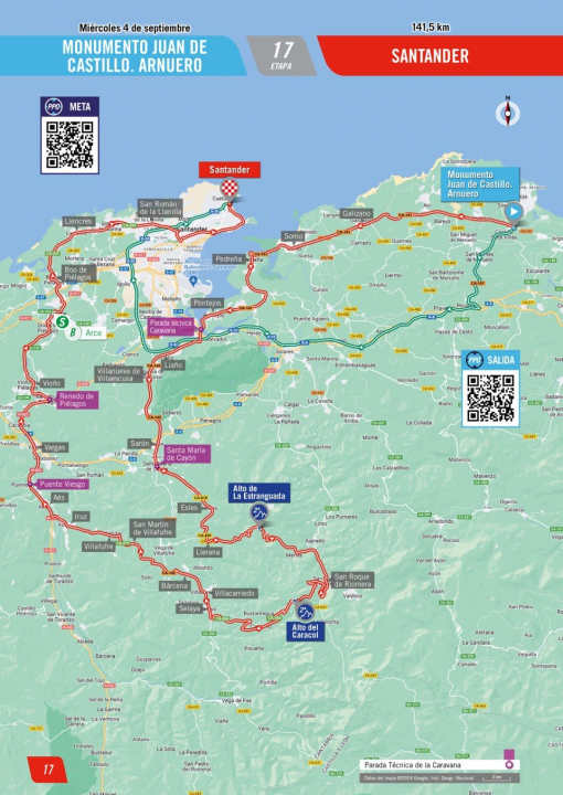 La 17e étape sur la carte