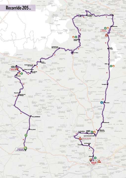 Die 1. Etappe auf der Karte