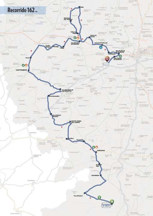 Die 2. Etappe auf der Karte