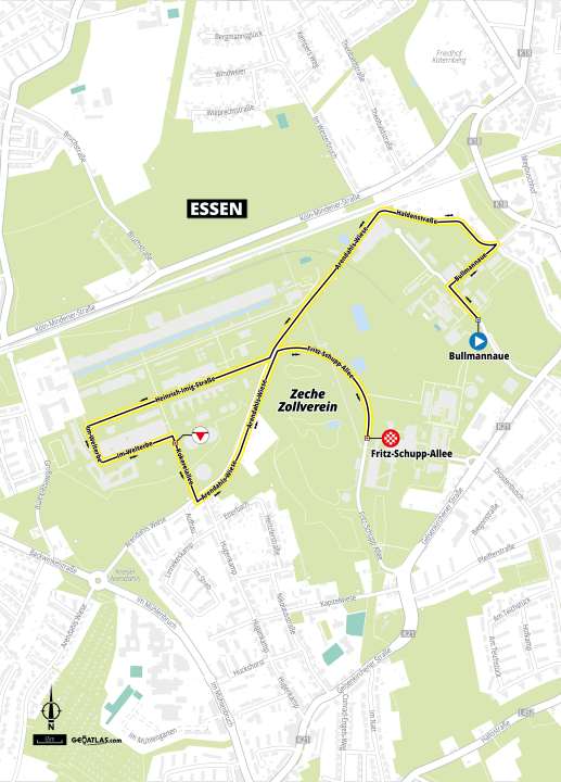 Der Prolog der Deutschland Tour 2025 auf der Karte
