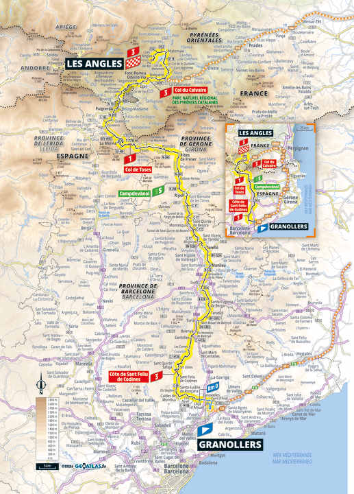 The route of the 3rd stage of the 2026 Tour de France