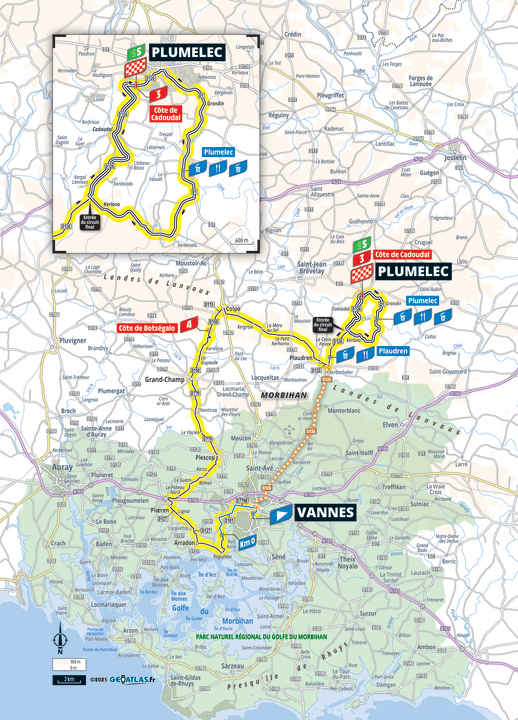 Die 1. Etappe der Tour de France Femmes 2025 auf der Karte