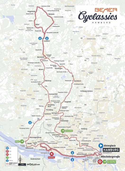 Le parcours des Cyclassics Hamburg 2024
