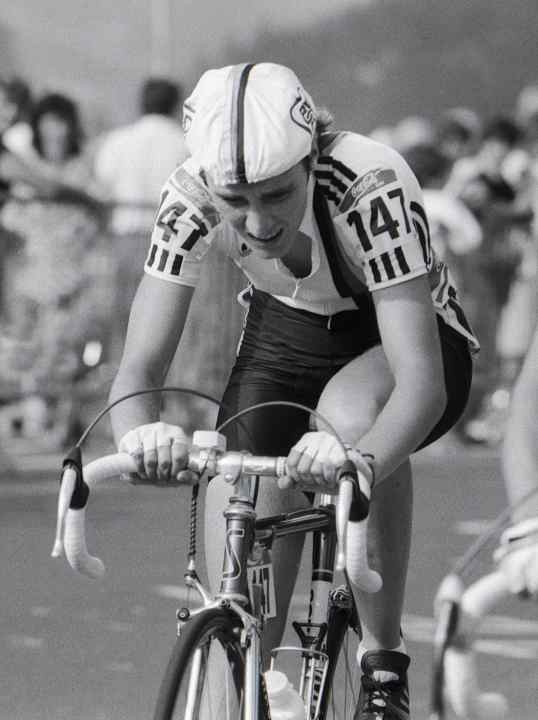 Gute Gene: Mama Petra war unter ihrem Mädchennamen Stegherr eine erfolgreiche Radsportlerin - hier im Bild bei der WM 197 in Villach/Österreich