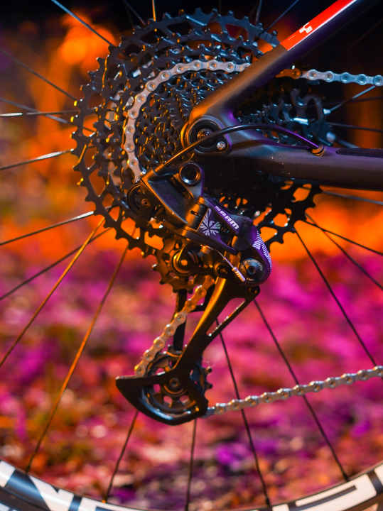 Die günstige NX-Schaltung hält den Preis unten und ist kein Leichtgewicht, schaltet aber nahezu ebenso gut wie die deutlich teureren Race-Versionen von Sram.