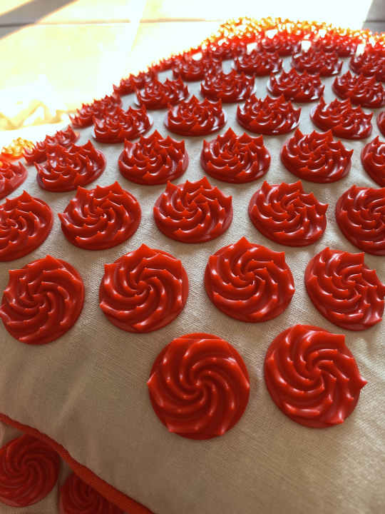 According to the manufacturer, the OrthoMat is the first acupressure mat with a vibration function.