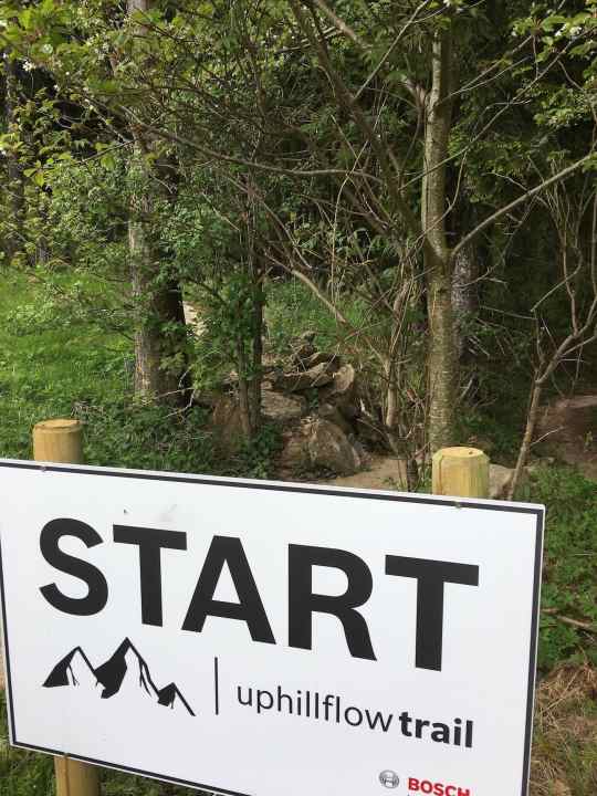   The new Uphill Flow Trail on the Geißkopf starts down behind the bike hire shop.