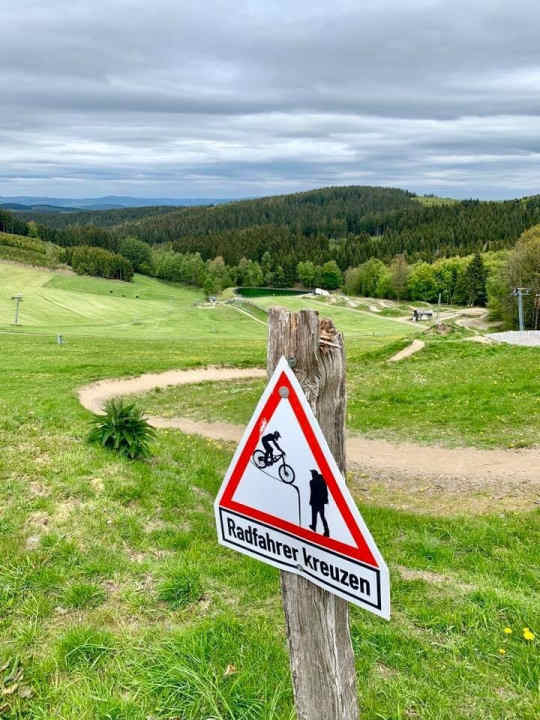 The small, fine bike park at Fahlenscheid was closed.