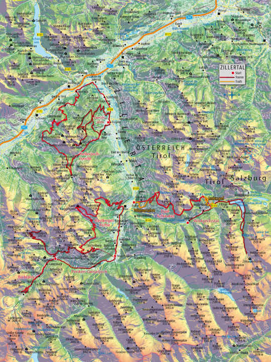   7 panoramic tours and 2 flow trails in the Zillertal. <a href="touren/oesterreich/die-schoensten-mtb-touren-im-zillertal/a31891.html" rel="noopener noreferrer"> Click here for the tour descriptions </a>