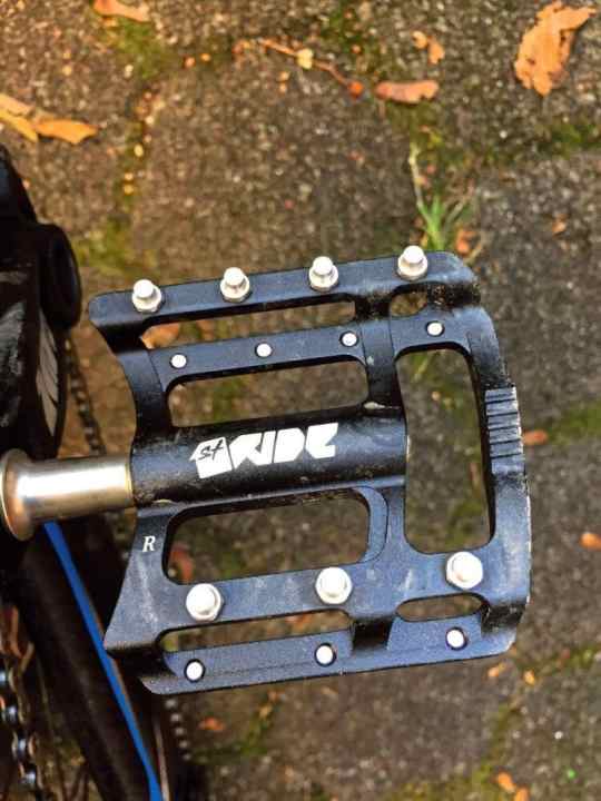 The "1st Ride" platform pedals from Propain are light and grippy. Price: 40 euros.