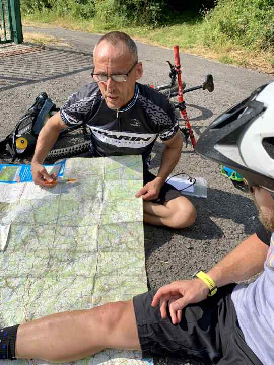 Before Uli made his way home, he unpacked the big map again and showed me the highlights of Franconian Switzerland. Merci Uli!