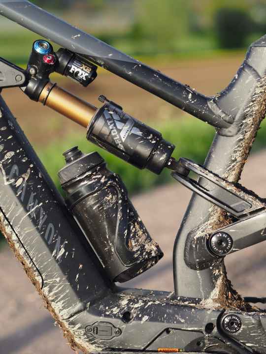   The Fox shock does a great job. However, the Float X2 Factory would have benefited from a compression lever to calm the bobbing rear end on climbs. 