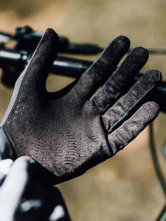 Laser holes in the palm for maximum ventilation.