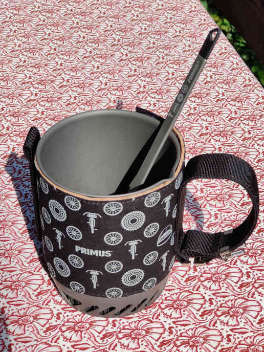 It helps to spoon everything out of the pot, even if it is still very hot or sticky and greasy.