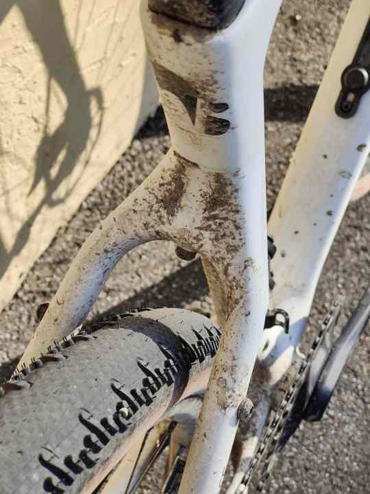 Dust and mud adhere wonderfully to the matt paint.