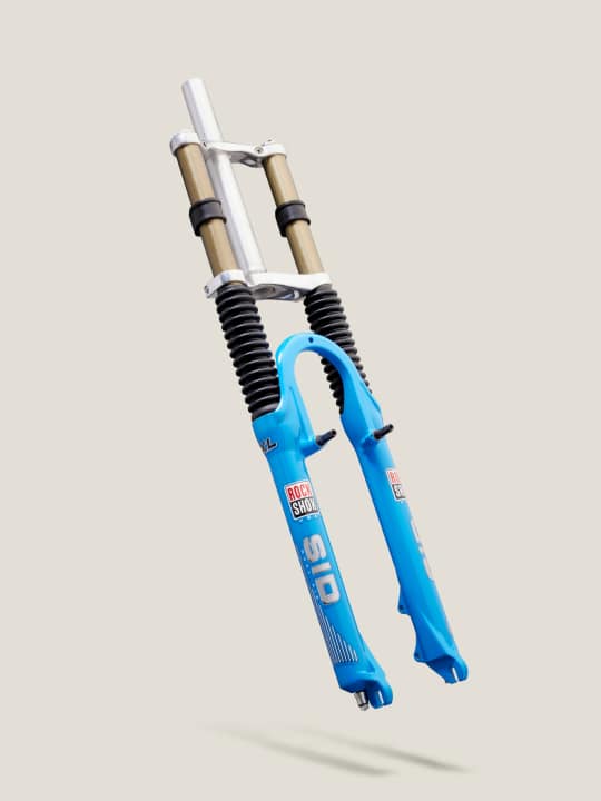 Das gibt es heute so nicht mehr: Die Rockshox SID XL von 1999 war eine Cross-Country-Doppelbrückengabel mit wahlweise 80 oder 100 Millimetern Federweg.
