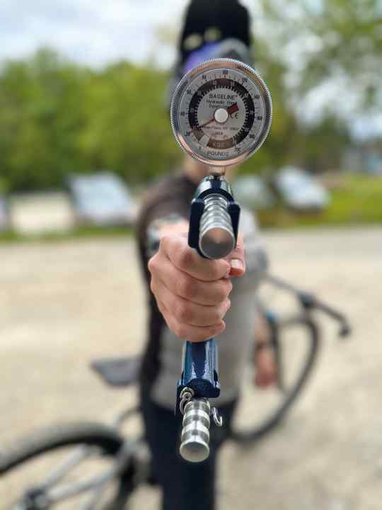 Grip strength was measured before and after each test run to check whether it was decreasing.