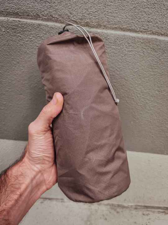 The pack size is perfectly acceptable for the size and thickness of the mat.