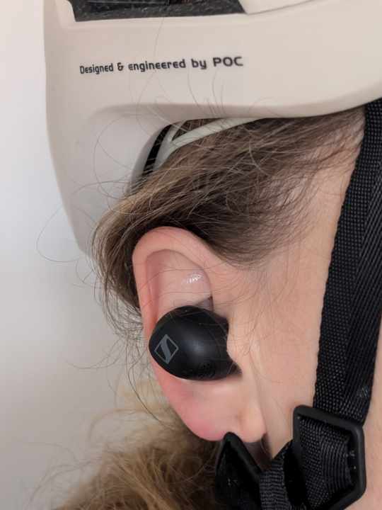 With small ears, the headphones stick out more ...