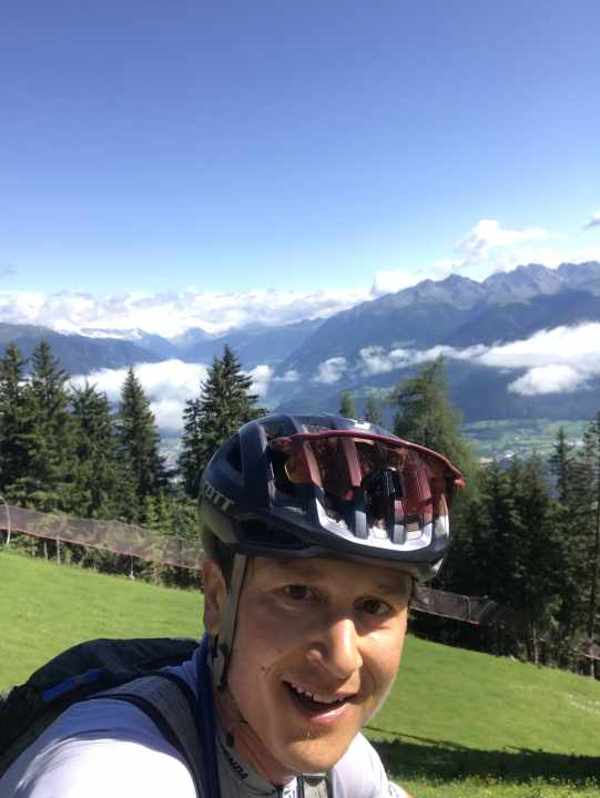 You've made it! Happily we head down into the valley to the stage finish