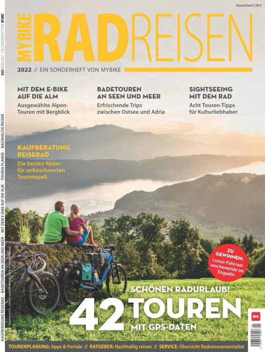 Das MYBIKE-Sonderheft RADREISEN 2022 - Tourentipps und Servicethemen für Ihren Radurlaub. Für 7,90 Euro im Zeitschriftenhandel erhältlich oder <a href="https://www.delius-klasing.de/zeitschriften-abo/radreisen" target="_blank" rel="noopener noreferrer nofollow">hier bestellen</a>