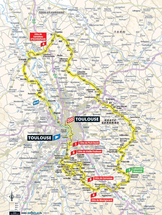 Die 11. Etappe der Tour de France 2025 auf der Karte