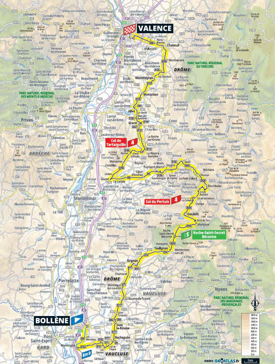 The 17th stage of the Tour de France 2025 on the map