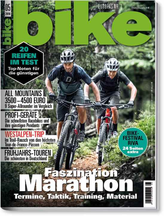  The test of the winning bikes is just one of many exciting topics in BIKE 5/2018, which will be available from 3 April at newsagents, in the <a href="http://www.delius-klasing.de/zeitschriften" target="_blank" rel="noopener noreferrer">DK online shop</a> and as a digital edition for all devices.