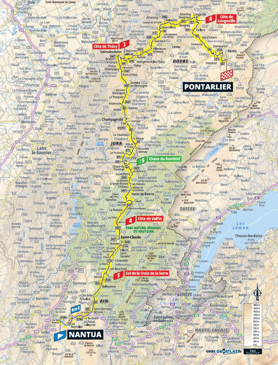 Die 20. Etappe der Tour de France 2025 auf der Karte