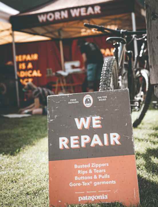 Patagonia travels through Germany and offers repairs - but only for its own products, and free of charge.