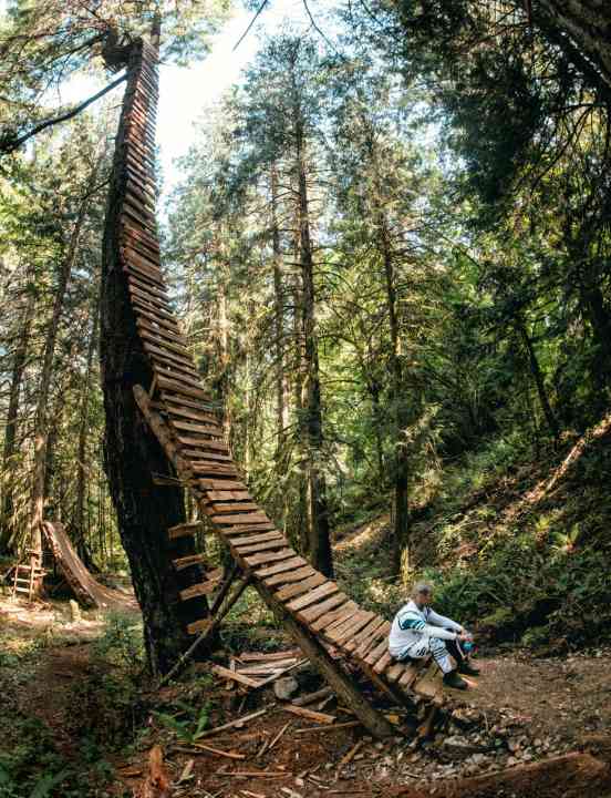 The Lunn Ladder: Vertical plunge: freerider Jordie Lunn builds this horror stunt for his video clip Rough AF3.