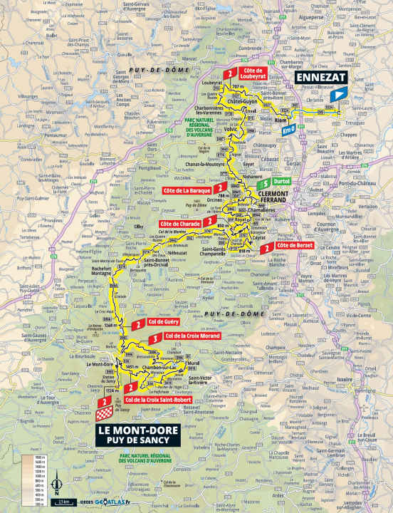 Die 10. Etappe der Tour de France 2025 auf der Karte